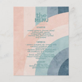 Vintages 70er Rainbow Wedding Menu