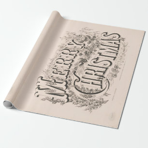 Vintages 70er Weihnachtspapier Geschenkpapier