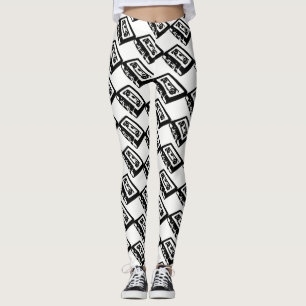 Vintages 80er Kassetten-Band Leggings