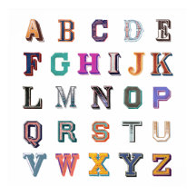 Vintages a-z-Alphabet