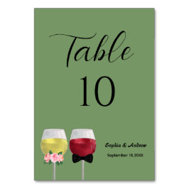 Vintages Abendessen Party Braut und Weintrauben Ho Tischnummer