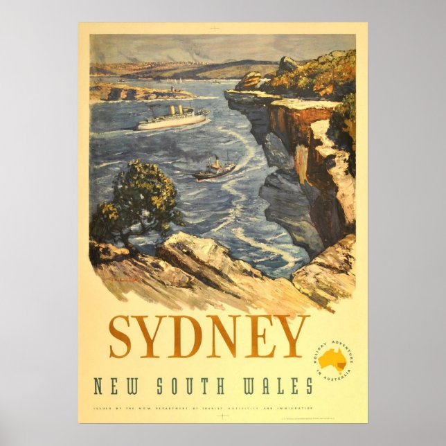 Vintages Abenteuer in Australien Poster (Vorne)