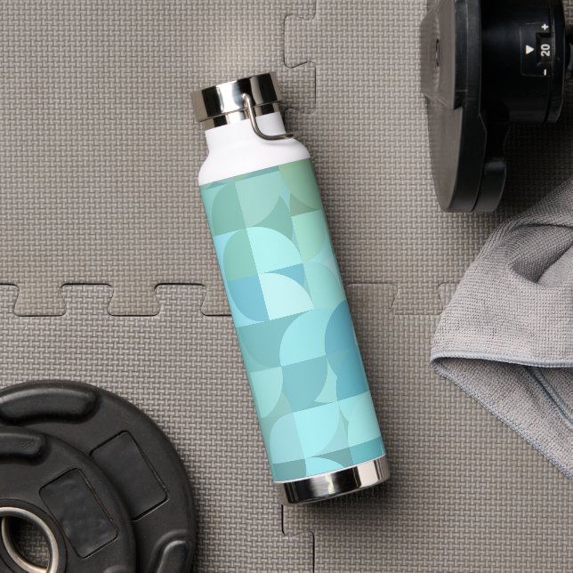 Vintages Abstraktes blaues Wasser Flasche (Fitnessstudio)