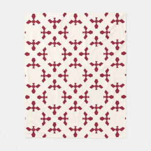 Vintages abstraktes geometrisches Blumenmuster. Se Fleecedecke