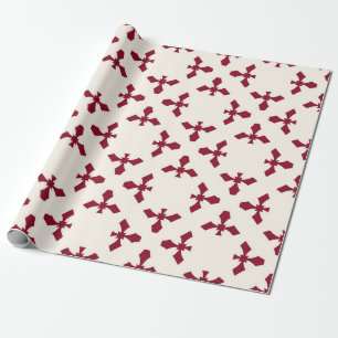 Vintages abstraktes geometrisches Blumenmuster. Se Geschenkpapier