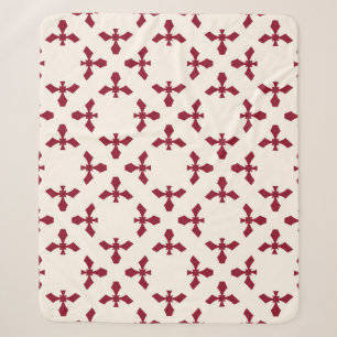 Vintages abstraktes geometrisches Blumenmuster. Se Sherpadecke