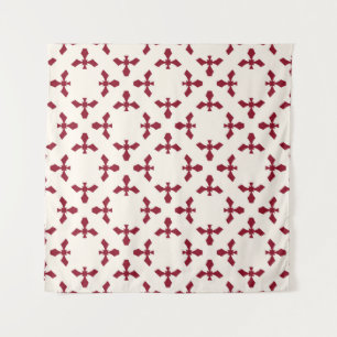 Vintages abstraktes geometrisches Blumenmuster. Se Wandteppich