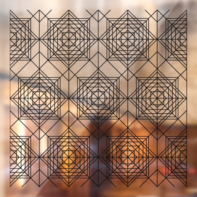 Vintages Abstraktes Muster Fensteraufkleber (Blatt 2)