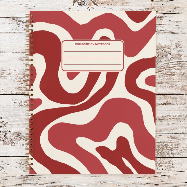 Vintages Abstraktes Muster Groovy Notizbuch (Von Creator hochgeladen)