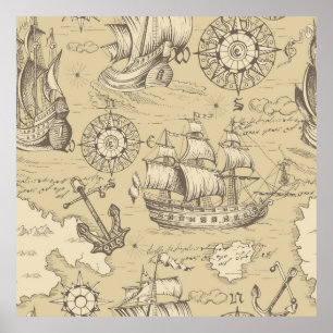 Vintages abstraktes nahtloses Muster zum Thema Poster