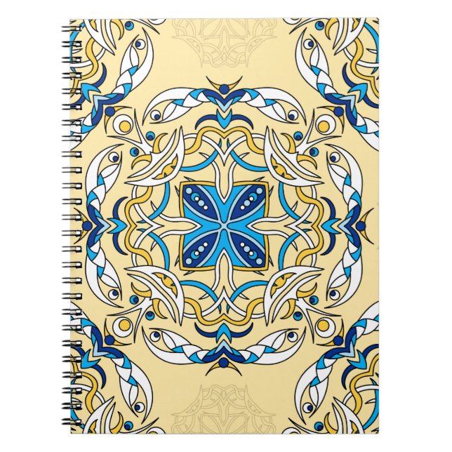 Vintages abstraktes Patchwork-Muster. Arabi Notizblock (Vorderseite)