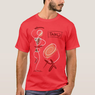 Vintages abstraktes Taiko T-Shirt
