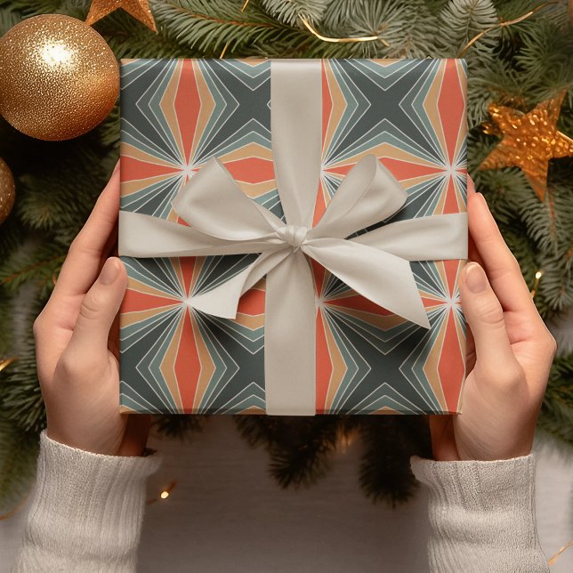 Vintages Abstraktes Weihnachtsmuster Geschenkpapier (Von Creator hochgeladen)
