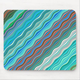 Vintages Abstraktes Wellenmuster | Mousepad