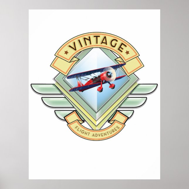 Vintages Abzeichen Poster (Vorne)