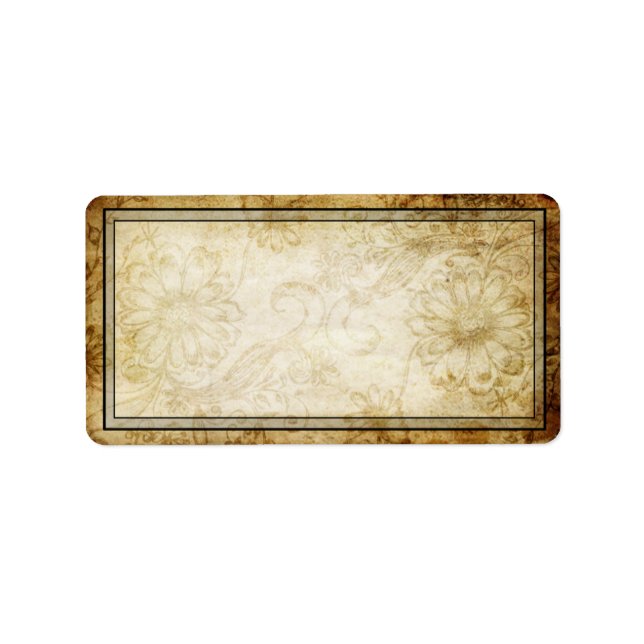 Vintages Adressenkennzeichen Adressaufkleber (Vorne)