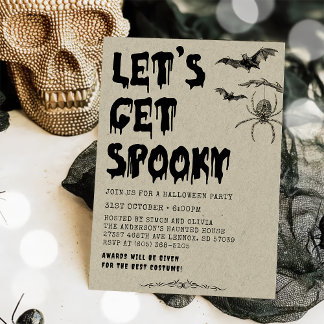 Vintages Adult Halloween Kostüm-Party Einladung