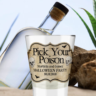 Vintages Adult Halloween Personalisierte Apotheke Schnapsglas
