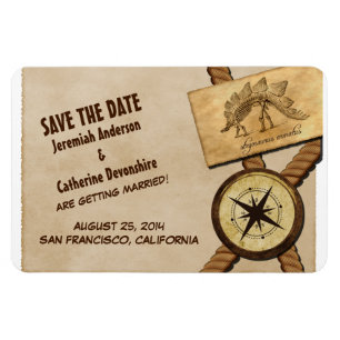 Vintages Adventure Wedding Save the Date Magnet