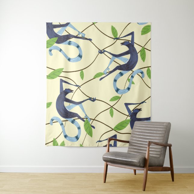 Vintages Affenmagnet Wandteppich (Beispiel)