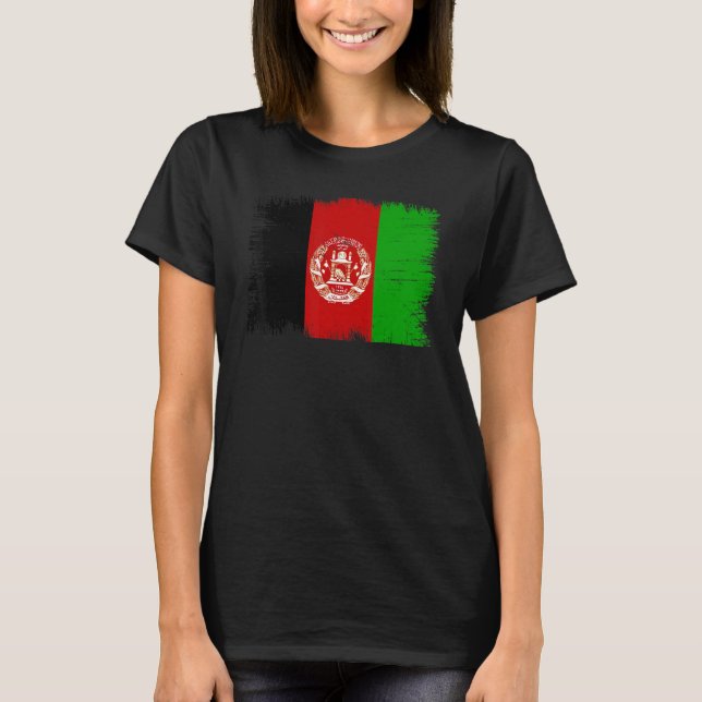 Vintages Afghanistan Flag Afghanischer Unabhängigk T-Shirt (Vorderseite)