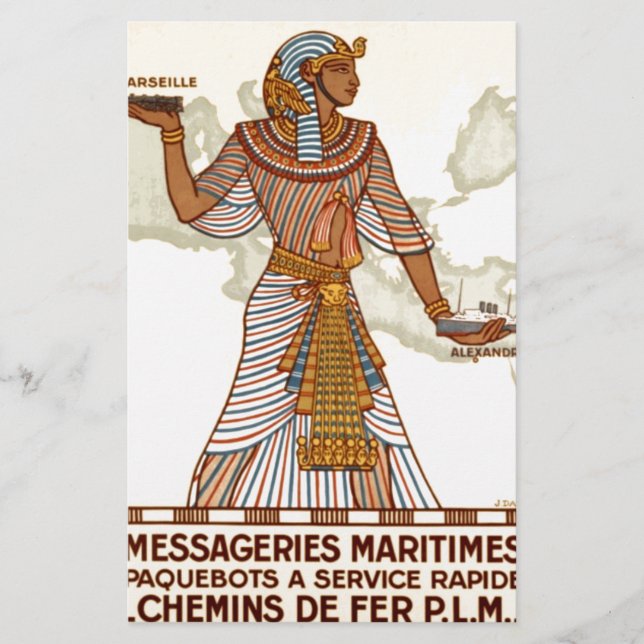 Vintages Ägypten Briefpapier (Vorderseite)