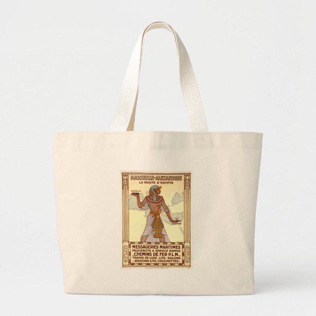 Vintages Ägypten Jumbo Stoffbeutel (Vorne)