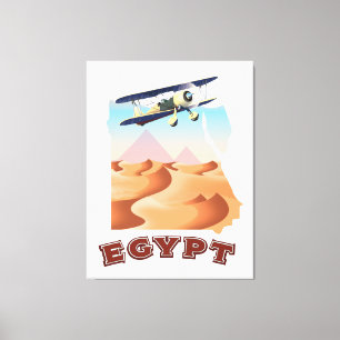Vintages Ägypten Karte Reiseplakat Leinwanddruck