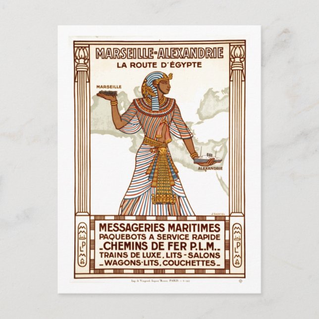 Vintages Ägypten Postkarte (Vorderseite)