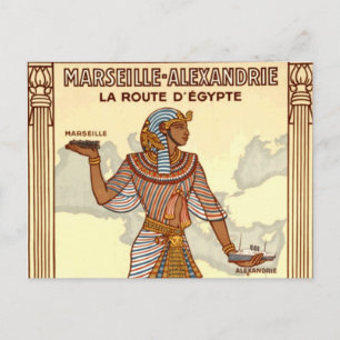 Vintages Ägypten Reisekarte Postkarte