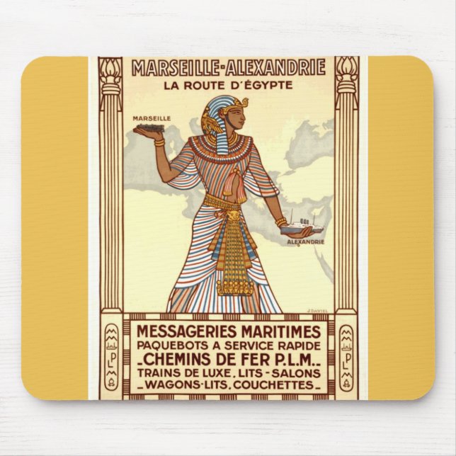 Vintages Ägypten Reisen Mousepad (Vorne)