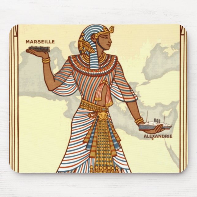 Vintages Ägypten Reisen Mousepad (Vorne)