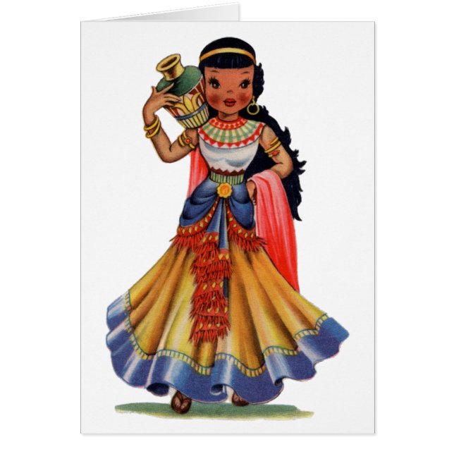 Vintages ägyptisches Mädchen in traditionellem Kle (Vorne)