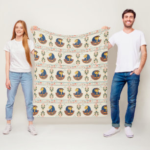 Vintages ägyptisches Tefnut-Muster Fleecedecke
