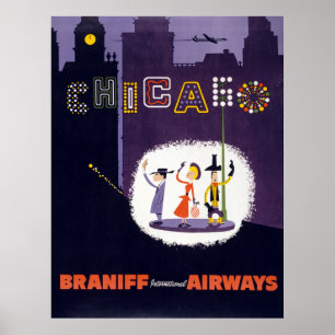 Vintages Airline Windy City Poster