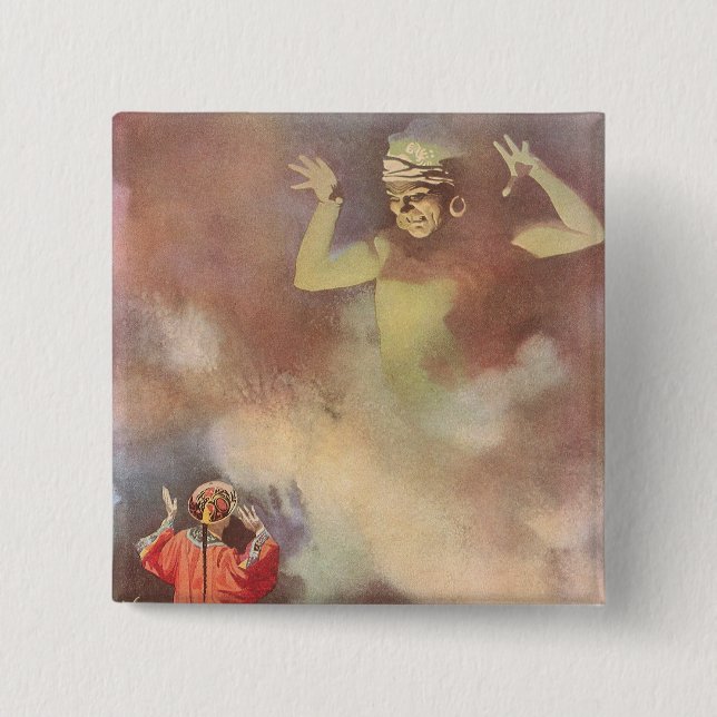 Vintages Aladdin und das Genie der Lampe, Godwin Button (Vorderseite)