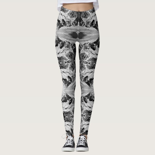 Vintages Alaska eskimo Malamute Schlittenrennen Leggings (Vorderseite)