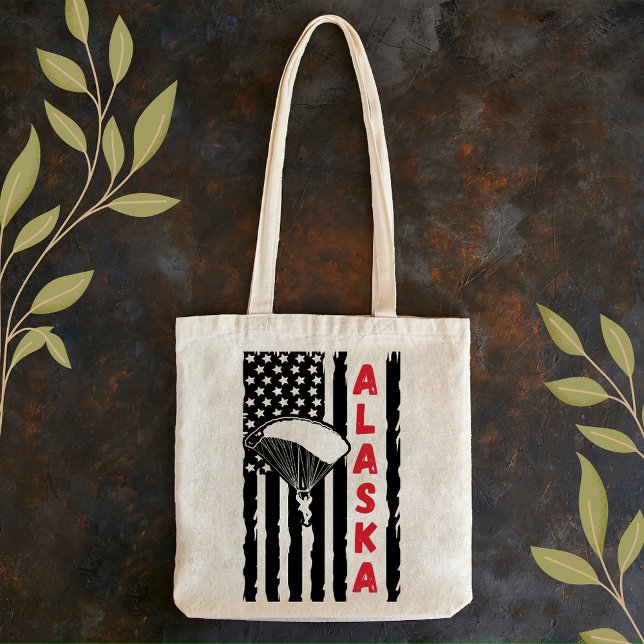 Vintages Alaska Paragliding Fallschirmspringen Tragetasche (Von Creator hochgeladen)