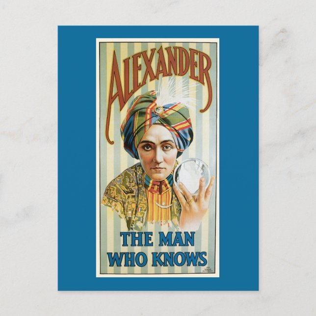 Vintages Alexander-Magier-Plakat 1915 Postkarte (Vorderseite)