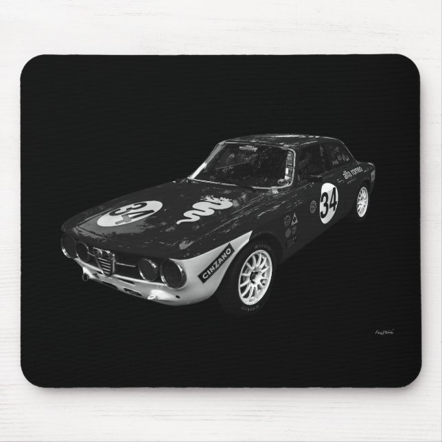 Vintages Alfa Romeo Rennwagen Mousepad (Vorne)
