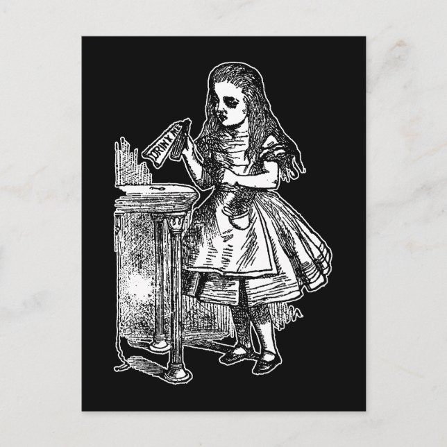 Vintages Alice Drink Postkarte (Vorderseite)