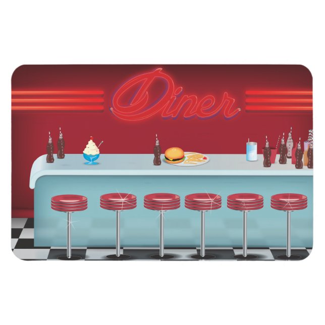 Vintages All American Diner Magnet (Horizontal)