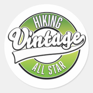 Vintages All-Star-Poster Runder Aufkleber