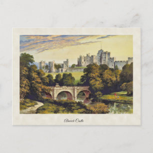 Vintages Alnwick Castle Northumberland Postkarte