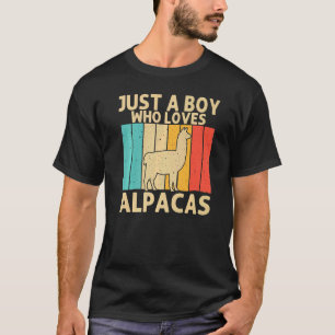 Vintages Alpaca für Jungen Kinder Männer Lama T-Shirt