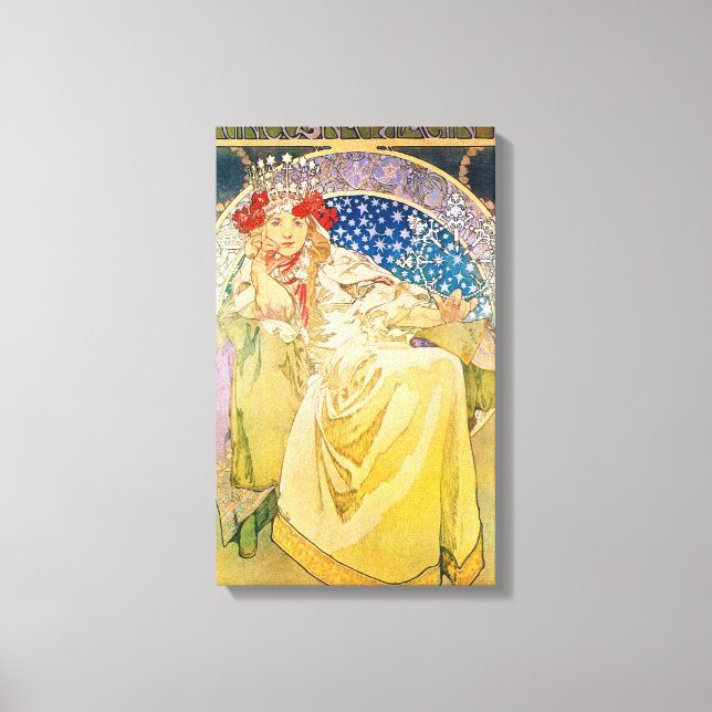 Vintages Alphonse Mucha Artwork Leinwanddruck (Vorderseite)