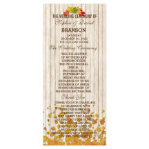 Vintages Alt-Holz-Hochzeit im Herbst-Programm