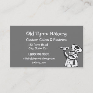 Vintages Alte Bäckerei-Logo Visitenkarte