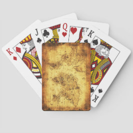 Vintages alte Weltkarten-Designer-Set Spielkarten