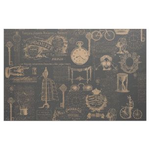 Vintages altes Bauernhaus Art-Paris   Skript-  Stoff